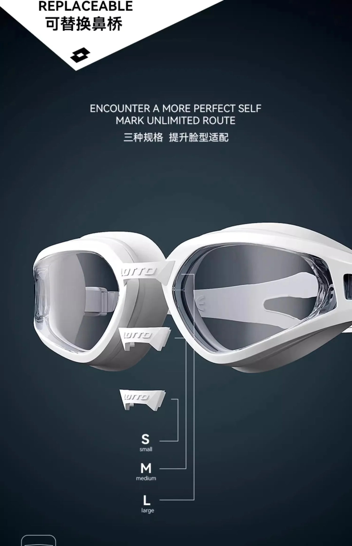 Lotto LeTu swimming goggles men's and women's high-definition anti fog and waterproof diving equipment swimming goggles