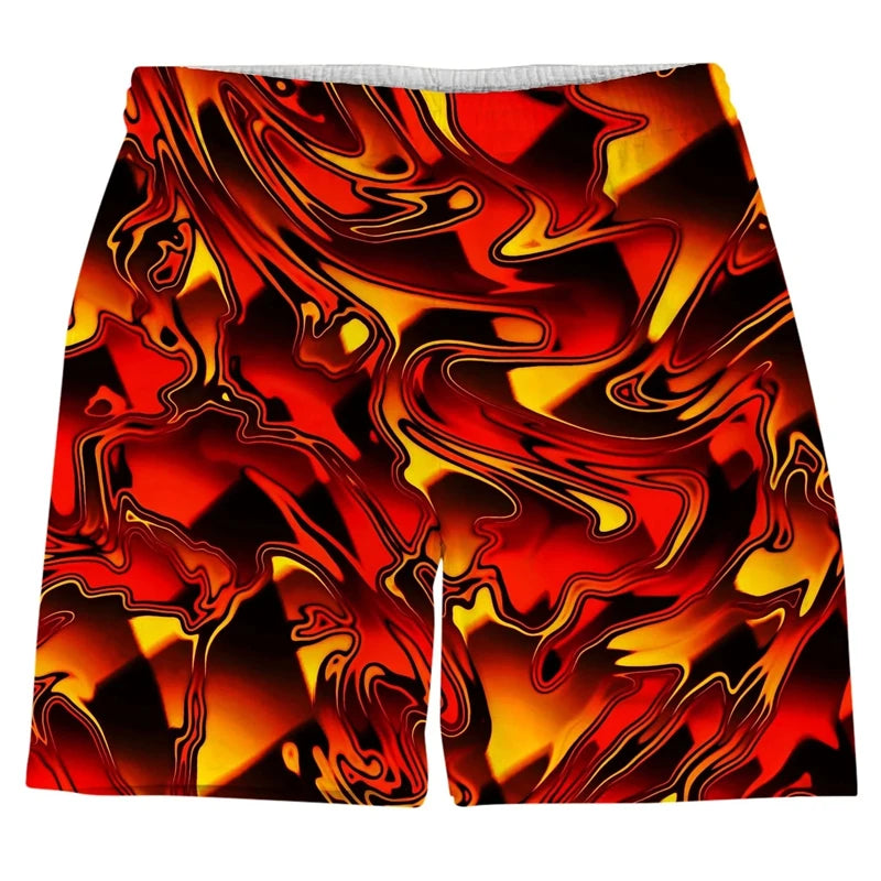 Men's Swimwear Shorts Oil Painting Harajuku 3d Surfing Board Shorts Casual Beach Mens Trunks Masculina Swimsuit Sports Pants 4XL