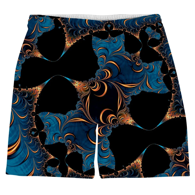 Colorful Psychedelic Pattern Beach Shorts For Men 3d Print Personality Short Pants Summer Fashion Male Quick Dry Swimming Trunks