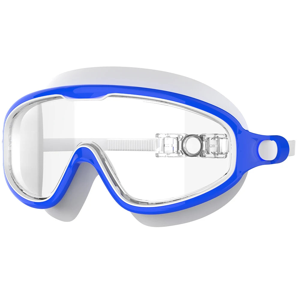 Swimming Goggles for Kids Boys and Girls HD Waterproof and Anti-Fog Electroplating Large Frame Swim Goggles Swimming Accessories