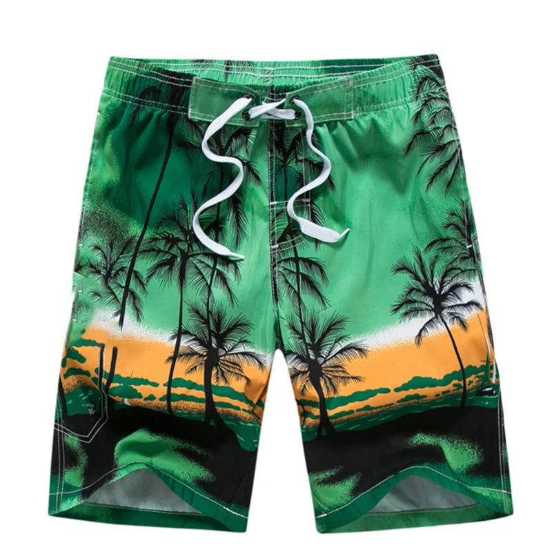 Coconut Tree Mens Swimwear Beach Shorts Surf Board Shorts Sportwear Pant Boy Short Swimsuit Summer Briefs Swimming Trunks