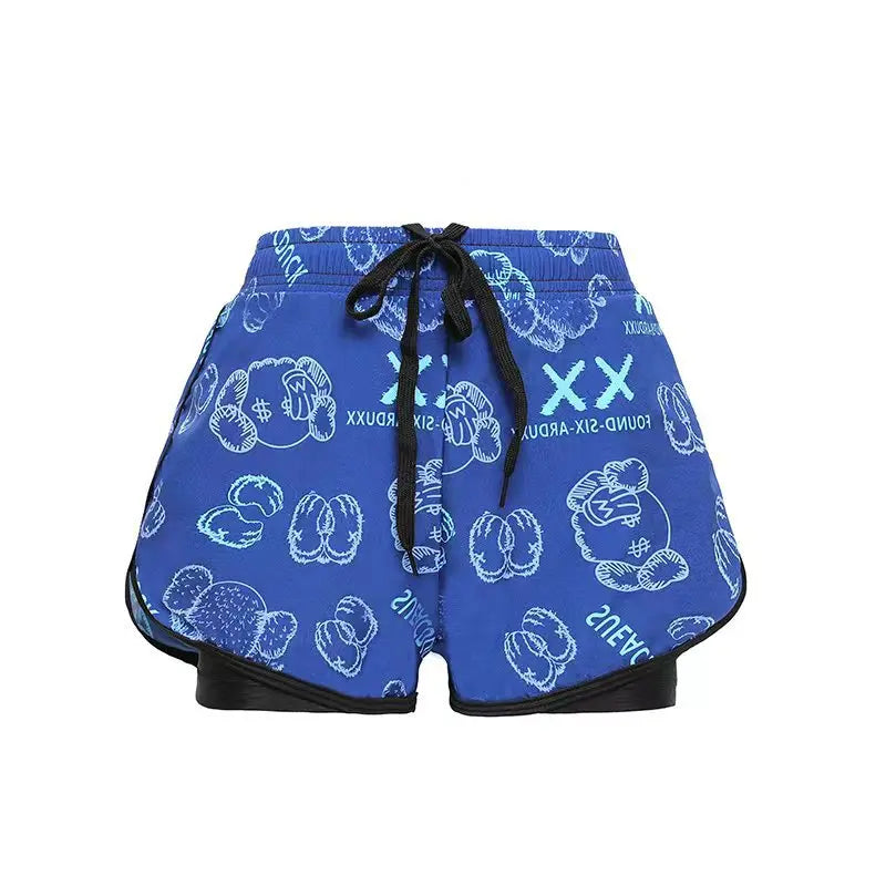 Children's Swim Trunks, Youth Boys, Middle and Teenage Kids, Double Layer Swim Shorts, Summer Cartoon Beach Boxer, Full Set