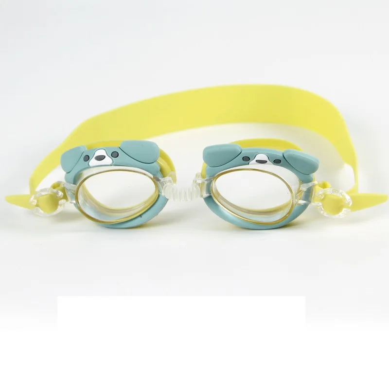 Professional Swimming Goggles Girl Cartoon Swim Glasses with Ear Plug Waterproof Anti Fog Swim Eyewear For Children Kids Gifts