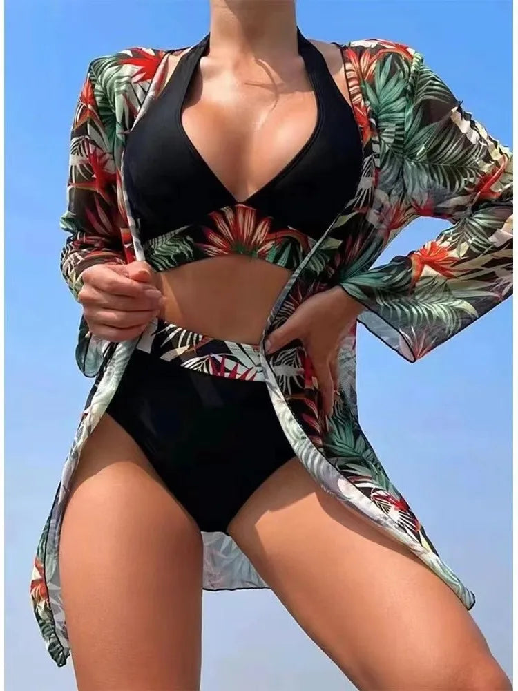 Swimsuit women's three-piece swimsuit bikini swimsuit