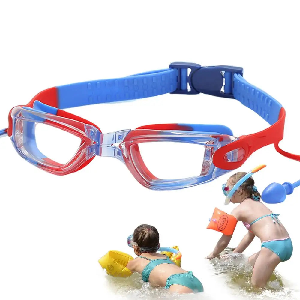 Kids Goggles For Swimming 8-12 Toddler Swim Goggles With Earplugs Swimming Glasses Waterproof Swim Glasses Kids Swimming Glasses