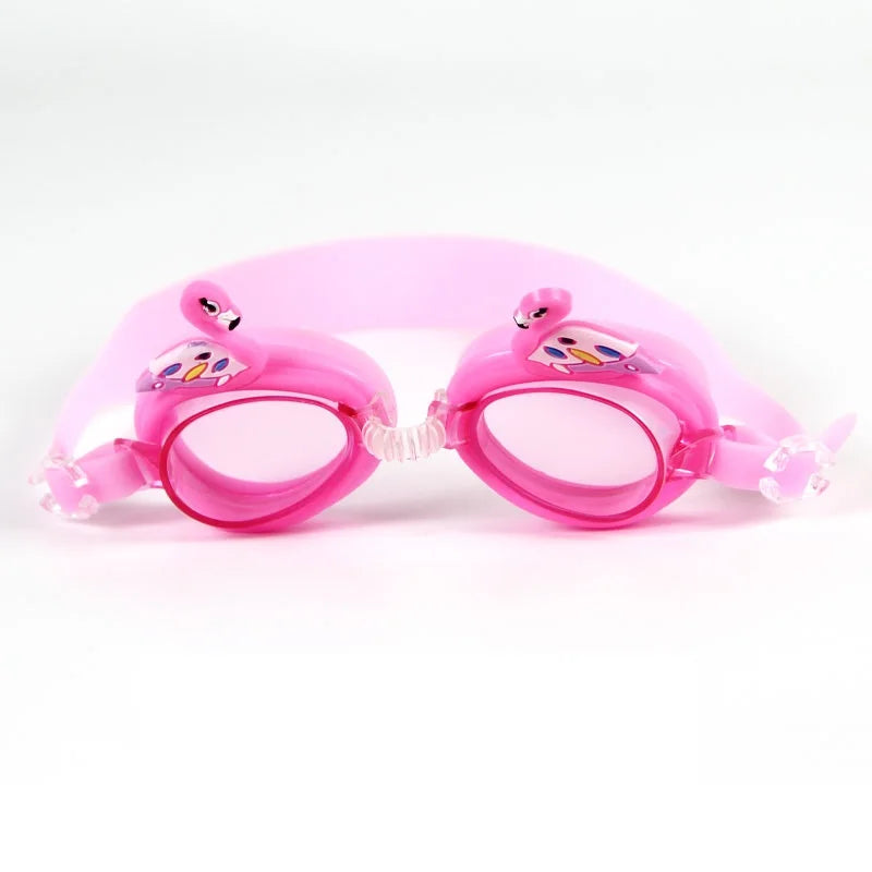 Professional Swimming Goggles Girl Cartoon Swim Glasses with Ear Plug Waterproof Anti Fog Swim Eyewear For Children Kids Gifts