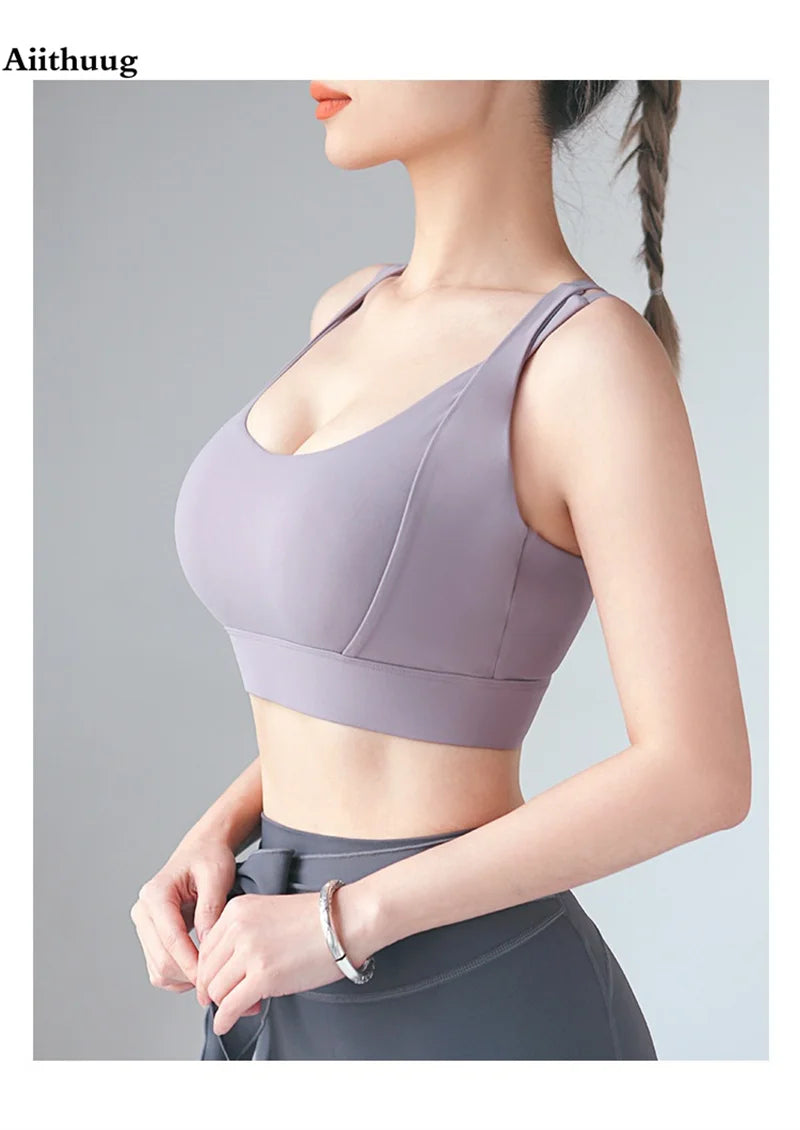 Aiithuug Bounce Control Bra Sports Bras Push Up Women Yoga Bras Push Up Sports Bras Fitness Crop Tops Gym Workout Active Wear