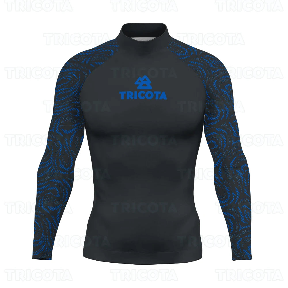 Swimming Rashguard Surfing T-shirts Men Long Sleeve Rash Guard Basic Skins Swimwear UV Protection Beach Diving Surfing Clothing