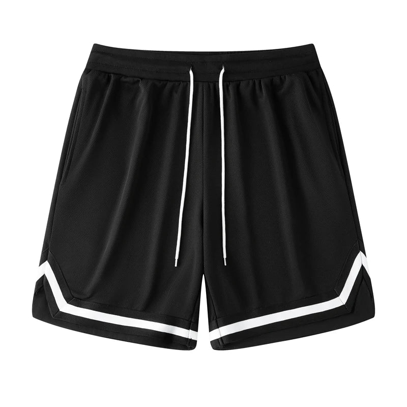 Simple Striped Graphic Beach Shorts For Men Casual Oversized Shorts