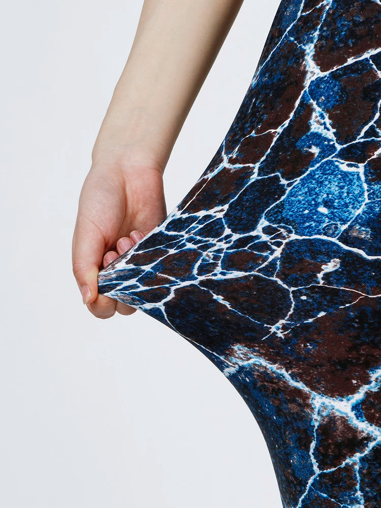 Digital Printing Cropped Pants Soft Stretchy Casual Sports Yoga Capri Women Clothes Leggings