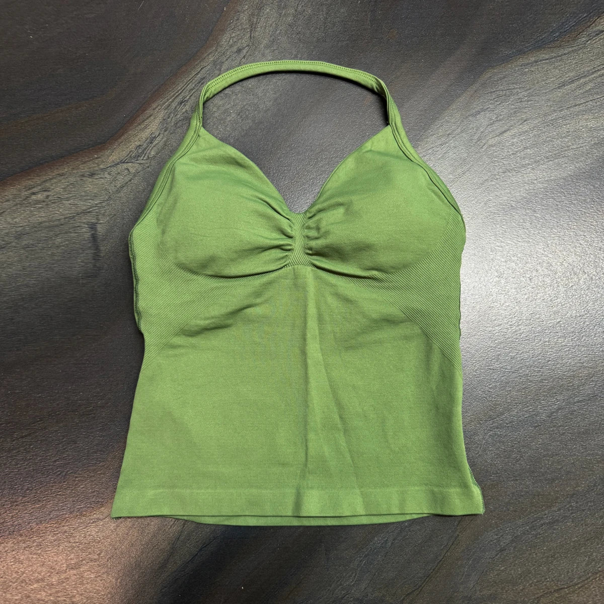 Longline Strappy Top Women Halterneck Yoga Top Shirts Seamless Workout Gym Top Fitness Sweatshirts Gym Clothing
