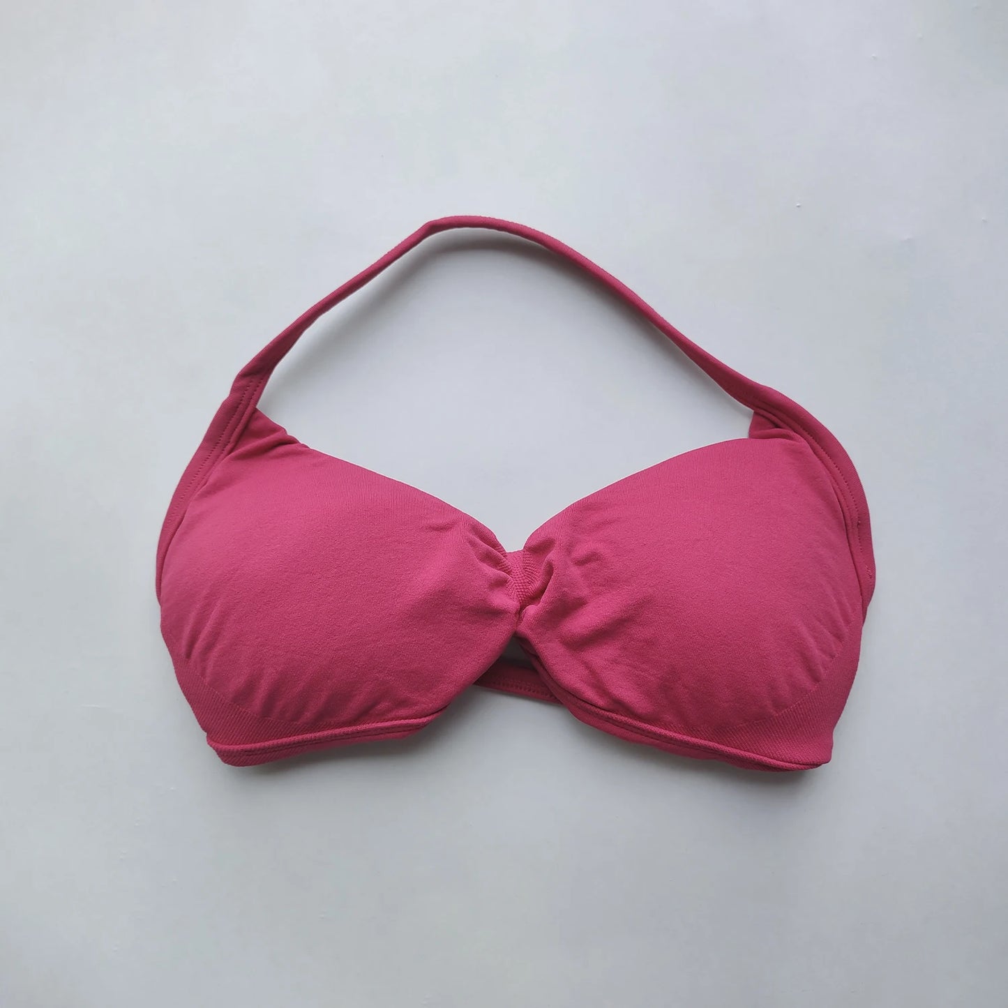 Sports Bra Strappy Backless Yoga Gym Bra Removable Cups Women Workout Clothing Gym Halter Sport Bras Yoga Tank Wrap Top