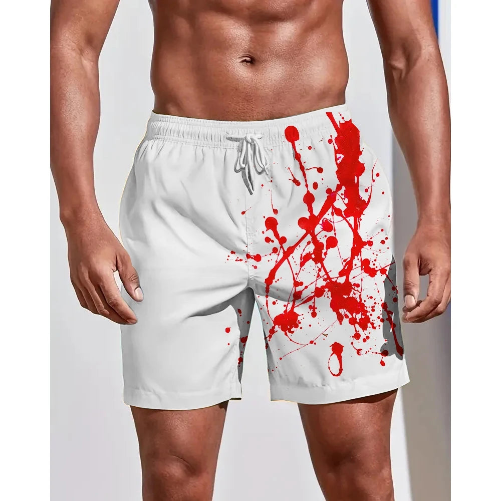 Summer Seasons Rendering Shorts Graffiti 3D Printing Men's Beach Pants Swimming Comfortable Quick Drying Fashion Youth Loose Men