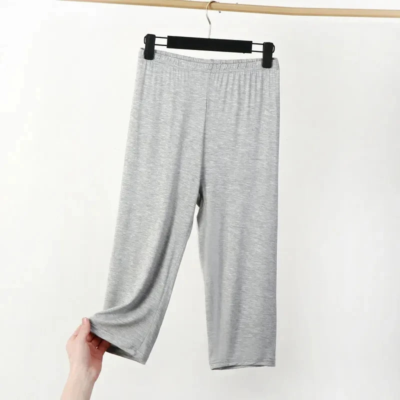 plus size XL to 8XL summer Modal leggings calf Length High waist Stretch Casual Slimming