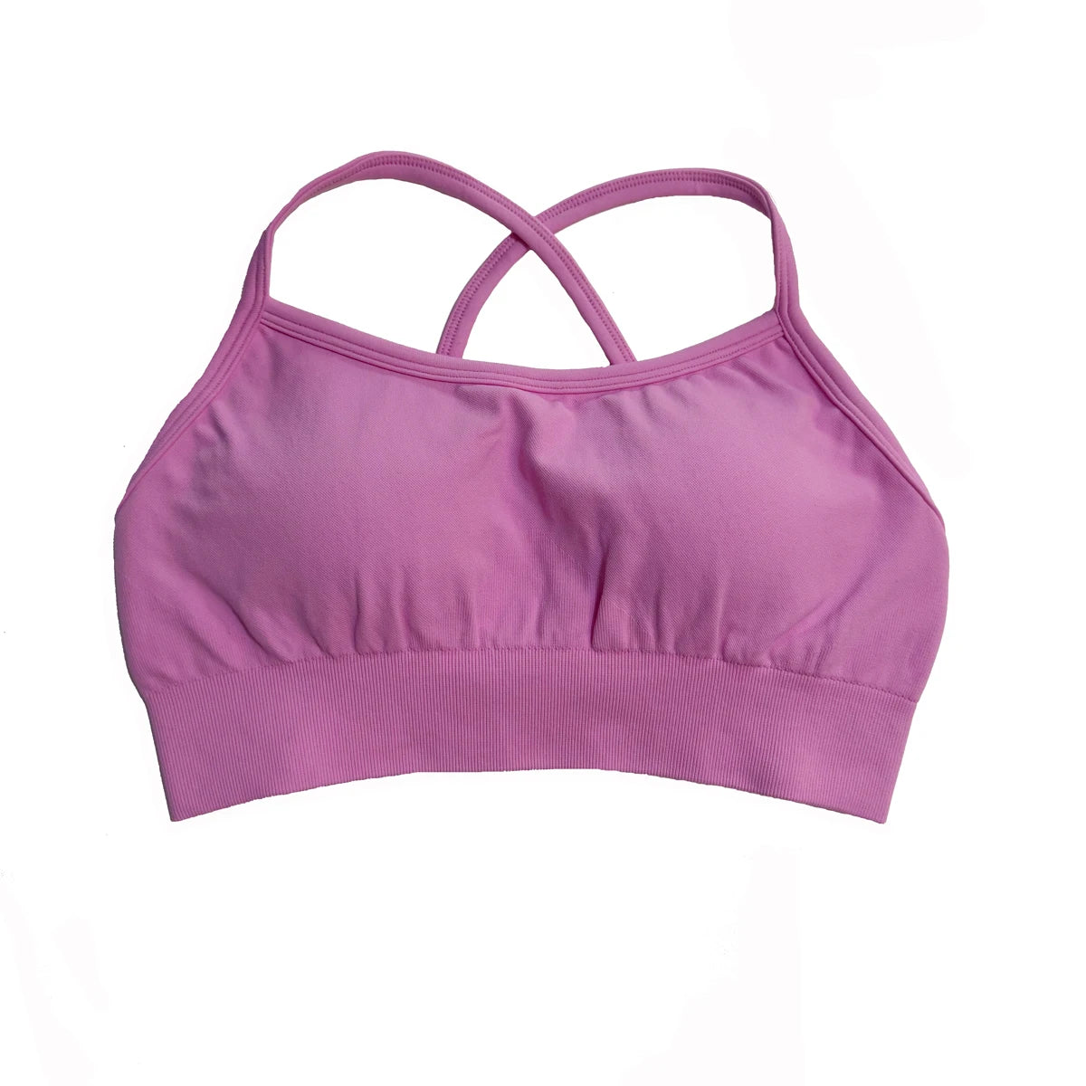 Strappy Backless Sports Bra for Women Backless Yoga Top Medium Support Strappy Gym Crop Top Stretchy Fitness Sports Top