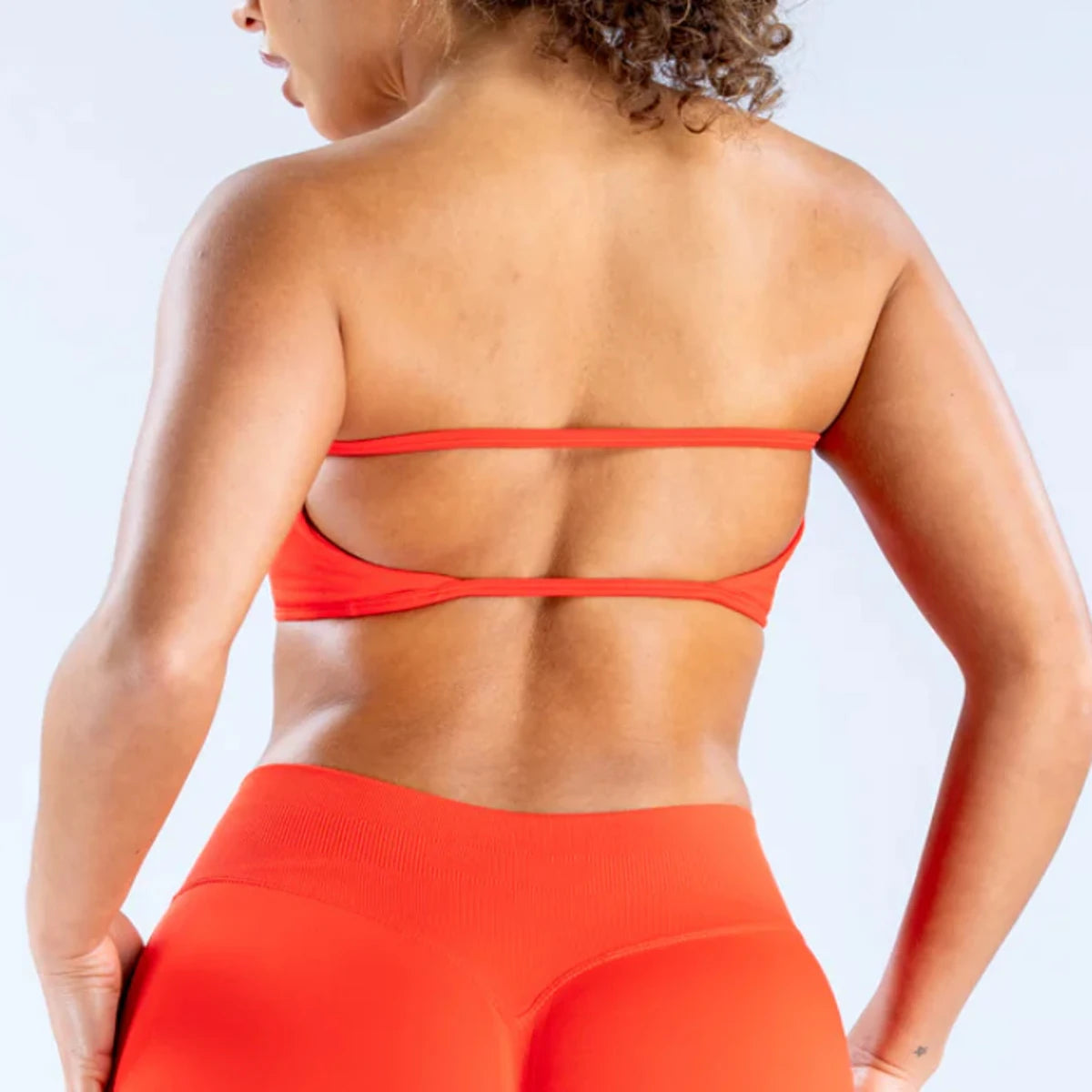 Backless Bandeau for Women Backless Sports Bra Strapless Open Back Gym Crop Top Seamless Strapless Bra Workout Yoga Top