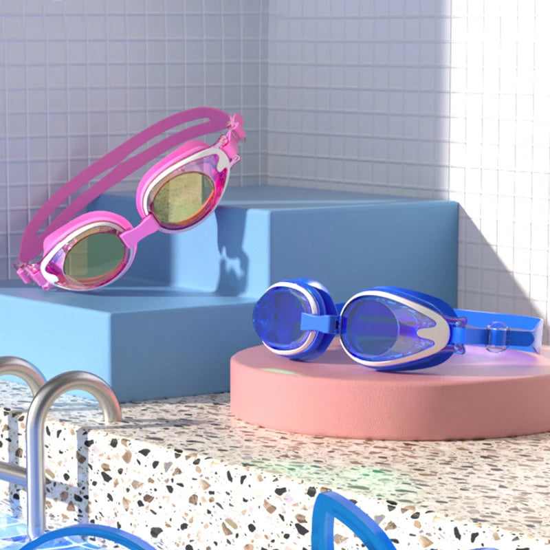Children Swimming Goggles Anti-Fog Anti-UV Swimming Goggles Silicone Adjustable Professional Swimming Goggles Unisex