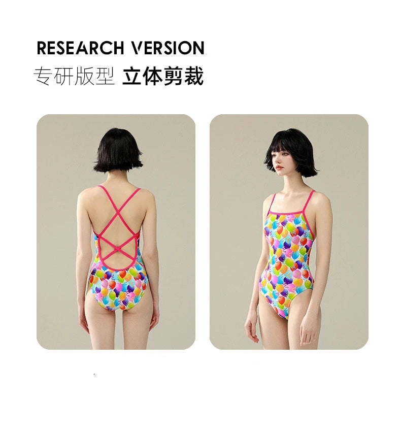 5 Designs Women Professional One-Piece Swimsuit Swimwear
