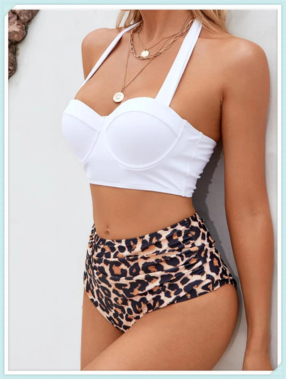 Push Up Swimsuit Women High Waist Bikini Set Butterfly Print Swimwear Female Padded Bathing Suit Swimming Beachwear Summer