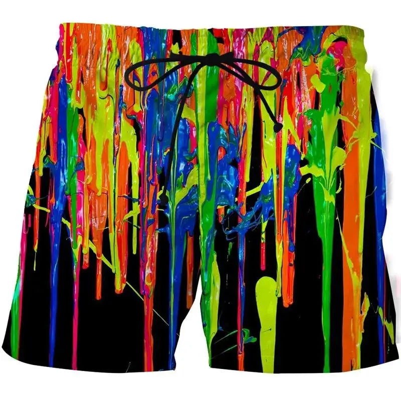 Summer 3D Print Beach Shorts Men Women Abstract Art Cool Short Pants Casual Comforts Skateboard Sport Swim Trunks