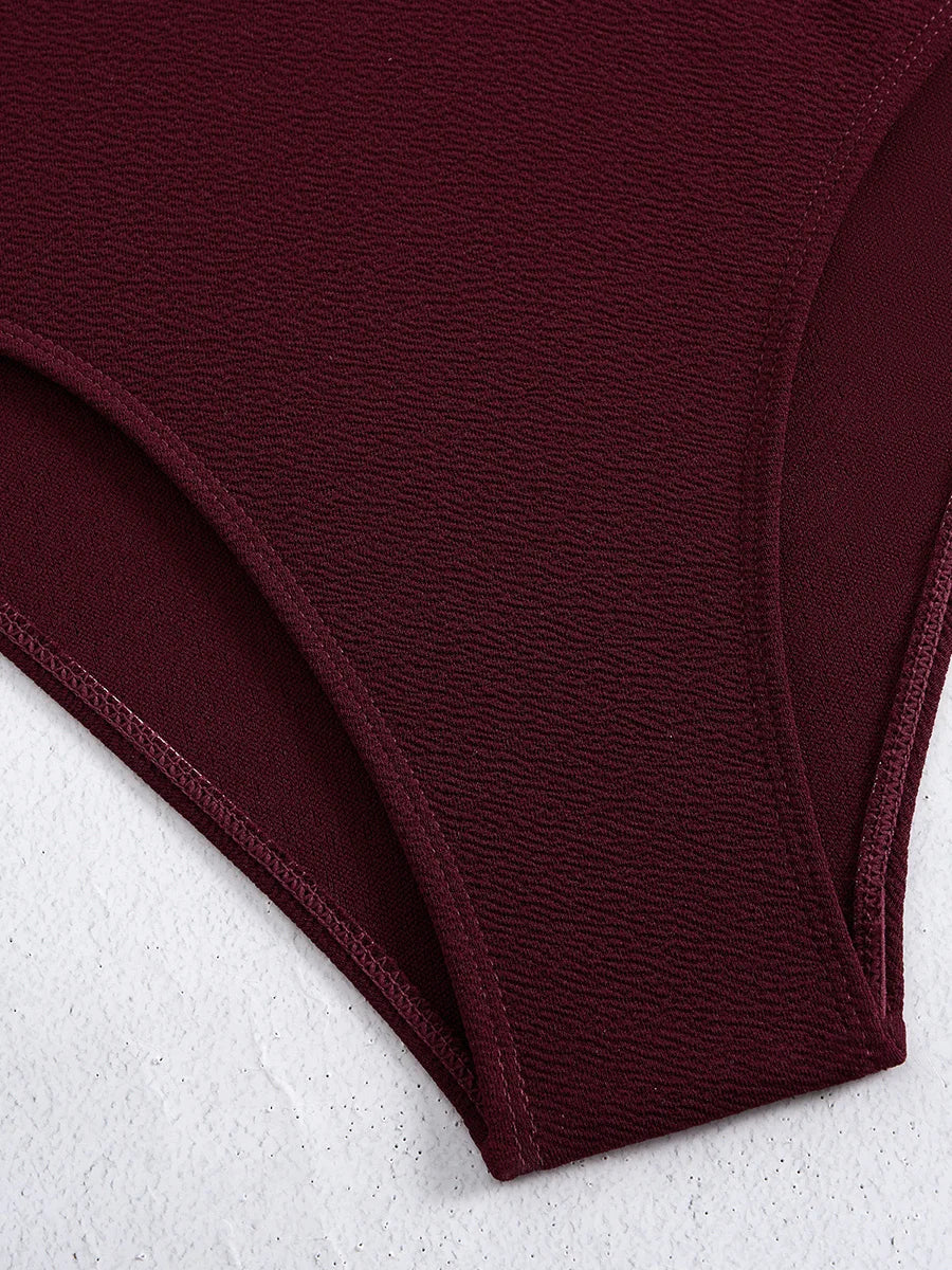 One Shoulder Swimsuit Women One Piece Hollow Out Swimwear Female Bodysuit Bathing Swimming Suit Bathers Beachwear