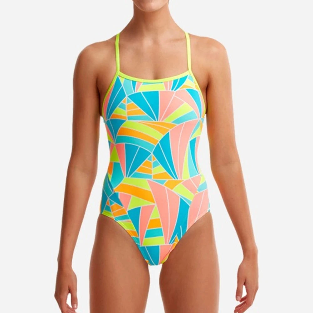 Women Swimsuit Triathlon Back One-piece Suit Swimwear Wear Functional Training Swimsuit Sports Swimming Bathers