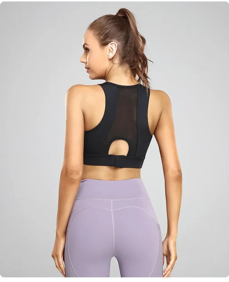 PofyBofy Bounce Control Running Crop Bra Shockproof Yoga Crop Top Running Crops Build-in Sports Crops Gym Bras Fitness Active