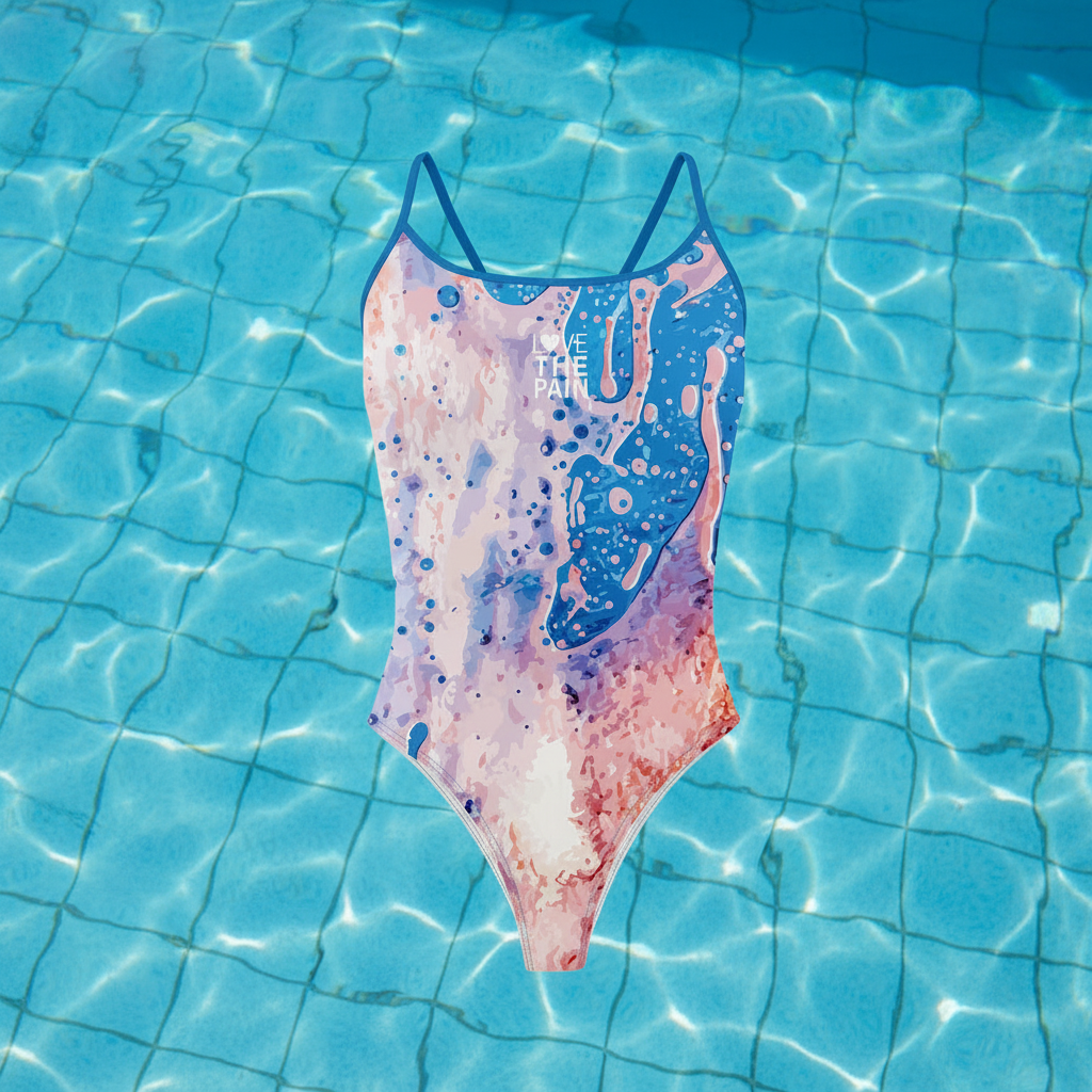 Love The Pain One Piece Swimsuit Women's Swimsuit for training Or Competition Thin Strap Triangle Swimsuit Sports Function Training Competition Swimsuit
