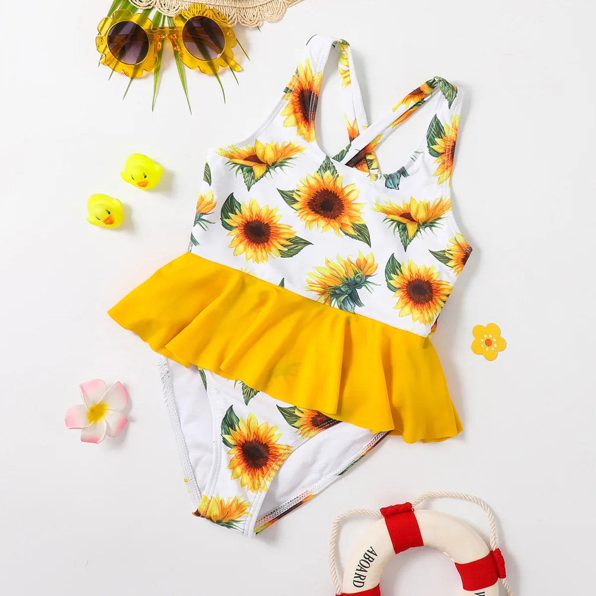 Girls Swimsuit Summer One Piece Bathing Suit Baby Swimwear Kids Girl Bikini Sets Children's Swimming Clothes Beachwear