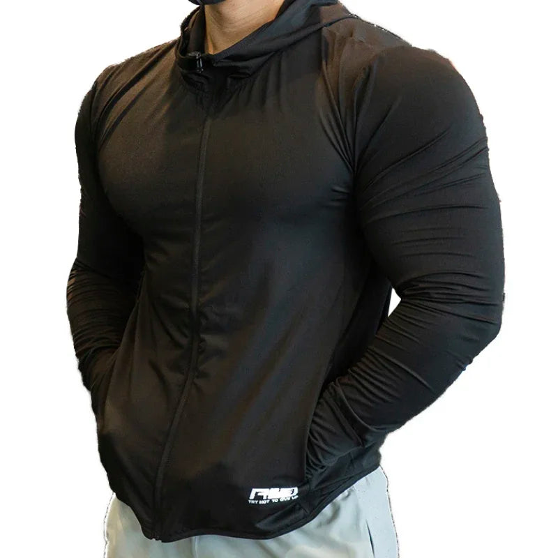 Light & Dark Colours New Men's Jacket Zip Hoodie Long Sleeve T-shirts Gym Sports Clothing Running Male Coat Jackets For Men Hooded Sweatshirts