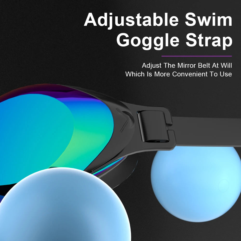 JSJM Swimming Goggles Adults Anti-fog UV Protection Lens Men Women Professional Silicone Adjustable Swimming Glasses Unisex
