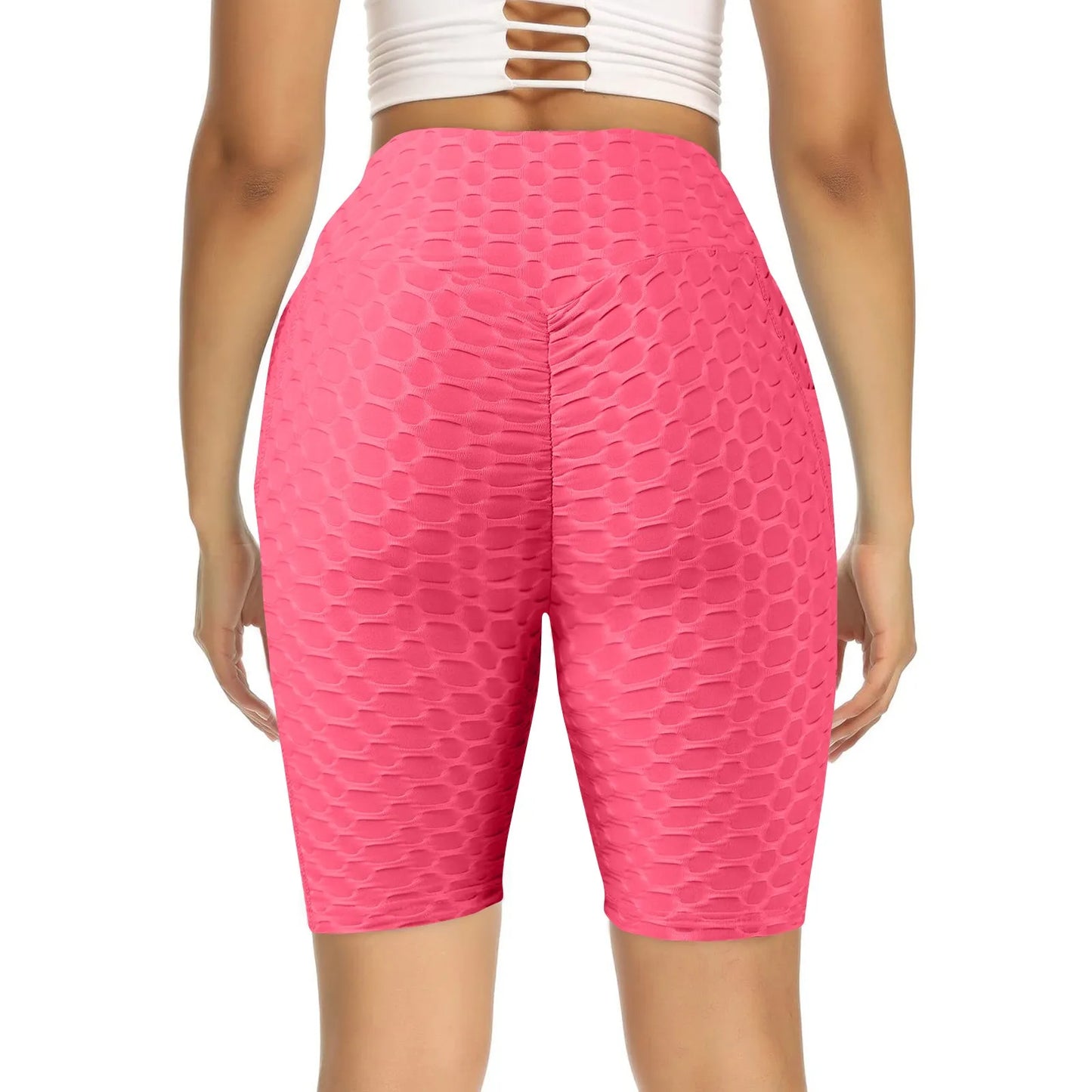 Women's Capris Yoga Fitness Peaches Buttocks Bubble Sports Leggings With Pockets Pants for Women Women’s Yoga Pants