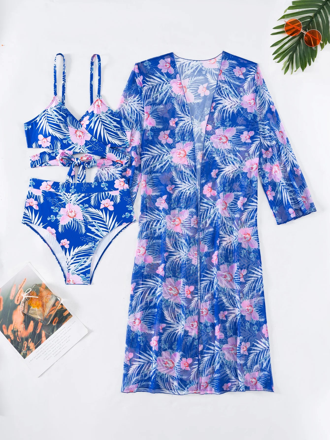 Swimsuits Female Swimwear Push Up For Beach Wear Three-Piece Bathing Suits Pool Bather Women's Swimming Suit
