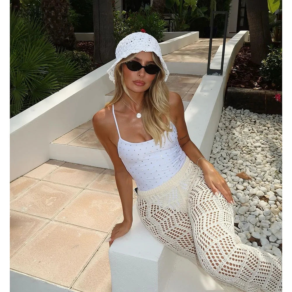 One piece Swimsuit For Women Swimwear Diamond Beachwear Female Swim Suit Backless Bodysuit Solid Bathing Suit Bathers