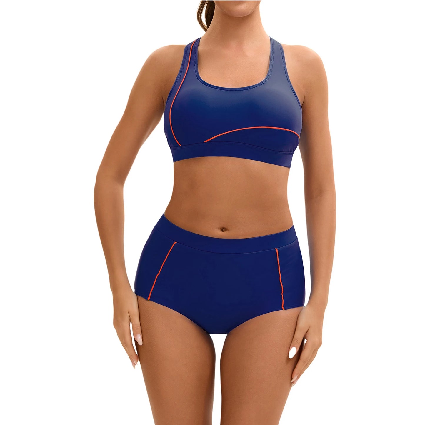 Womens Swim Sets Athletic Swimsuit Chest Pads Tank Top Swim Tops and Bottoms Suit Sport Swimwear Outfits Rash Guard Bathing Suit