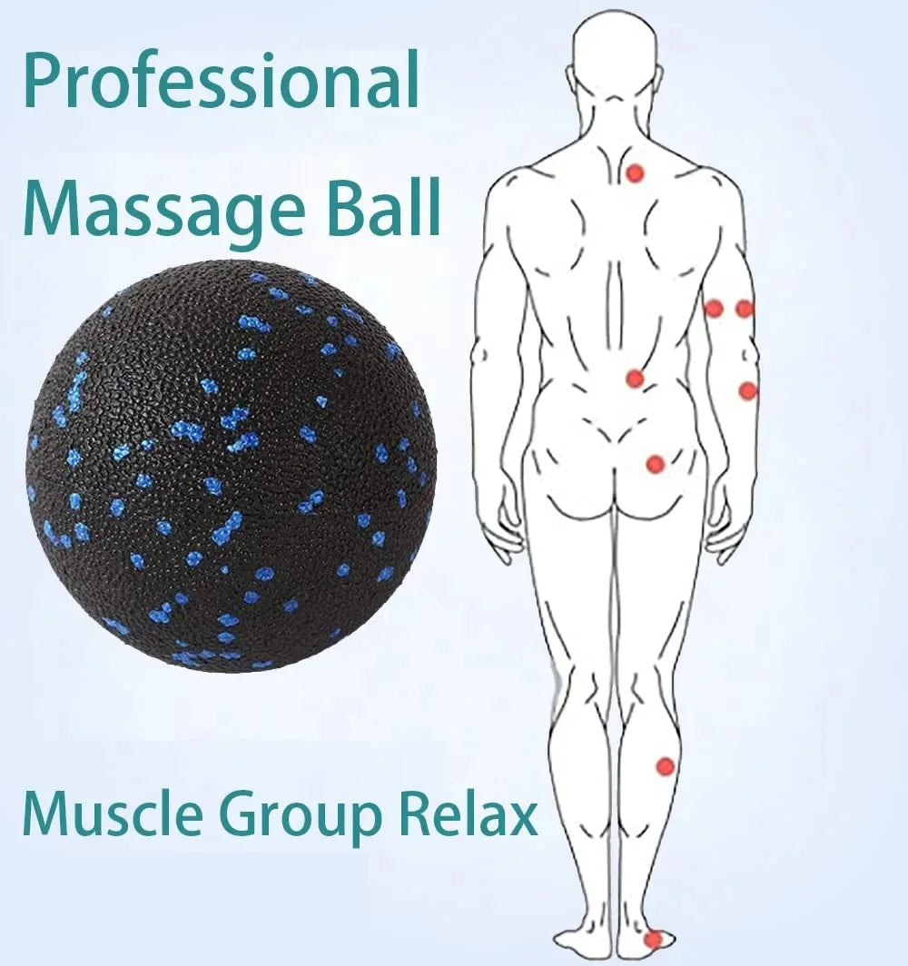 5Pcs Yoga Massage Foam Rollers Fascia Balls Yoga Column EPP High Density Fitness Roller &Ball Leg Back Neck Massager Pain Relief