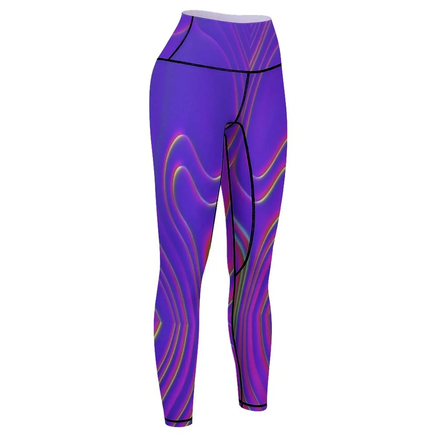 Transverse Line Design Leggings sport pants Women's push up Womens Leggings