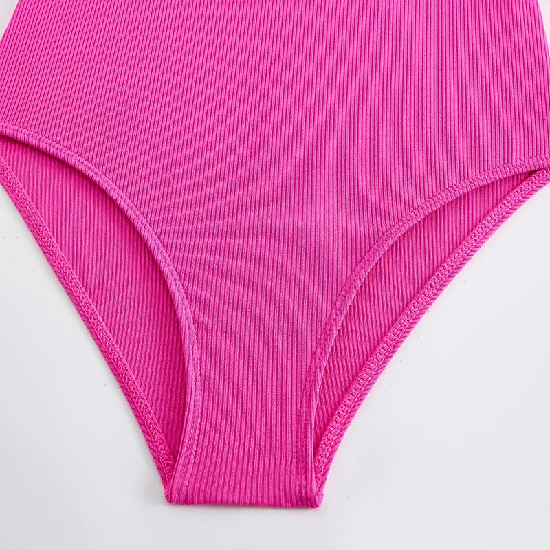 Girls Swimsuit One Piece Pink Kids Swimwear Solid Children's Bathers Bathing Swimming Swim Suit Summer Beachwear