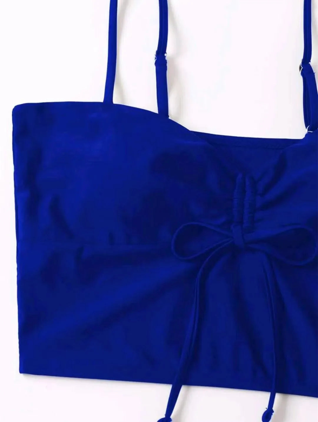 Drawstring Front Shorts Bikinis High Waist Swimsuit Women Swimwear Female Bathers Bathing Swimming Swim Suit Beachwear