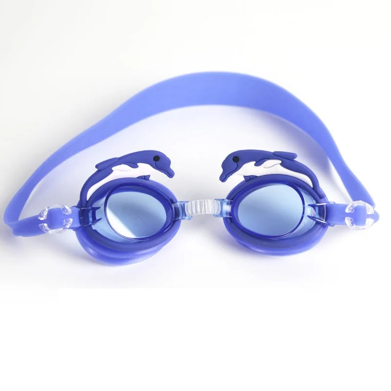 Professional Swimming Goggles Girl Cartoon Swim Glasses with Ear Plug Waterproof Anti Fog Swim Eyewear For Children Kids Gifts