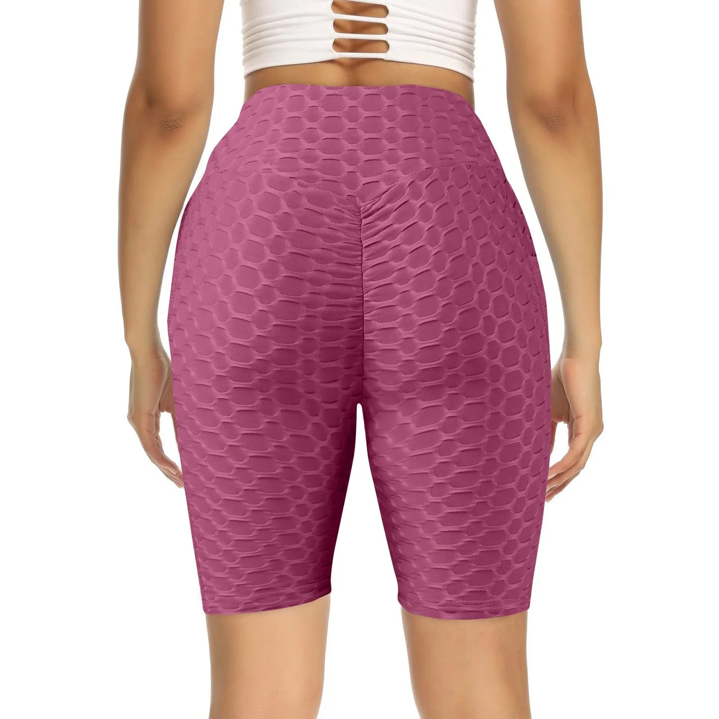 Women's Capris Yoga Fitness Peaches Buttocks Bubble Sports Leggings With Pockets Pants for Women Women’s Yoga Pants