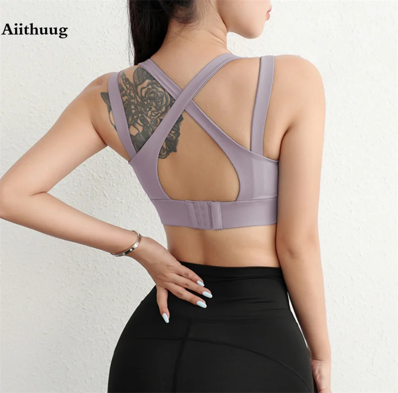 Aiithuug Bounce Control Bra Sports Bras Push Up Women Yoga Bras Push Up Sports Bras Fitness Crop Tops Gym Workout Active Wear