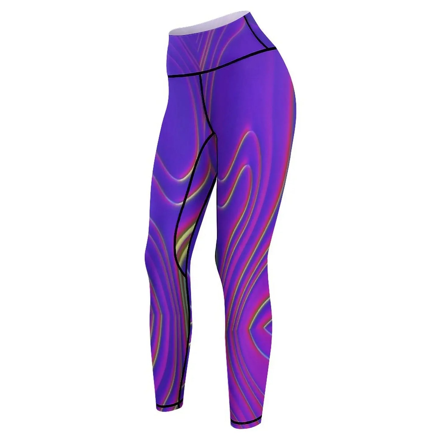 Transverse Line Design Leggings sport pants Women's push up Womens Leggings
