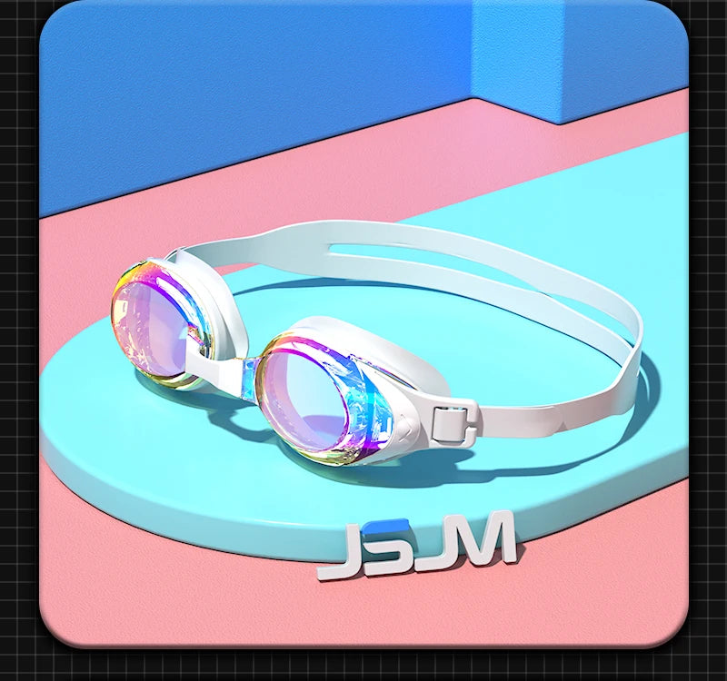 JSJM Swimming Goggles Adults Anti-fog UV Protection Lens Men Women Professional Silicone Adjustable Swimming Glasses Unisex