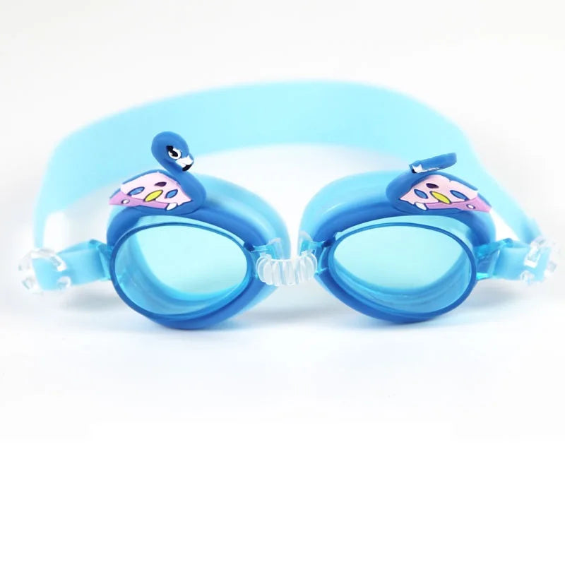 Professional Swimming Goggles Girl Cartoon Swim Glasses with Ear Plug Waterproof Anti Fog Swim Eyewear For Children Kids Gifts