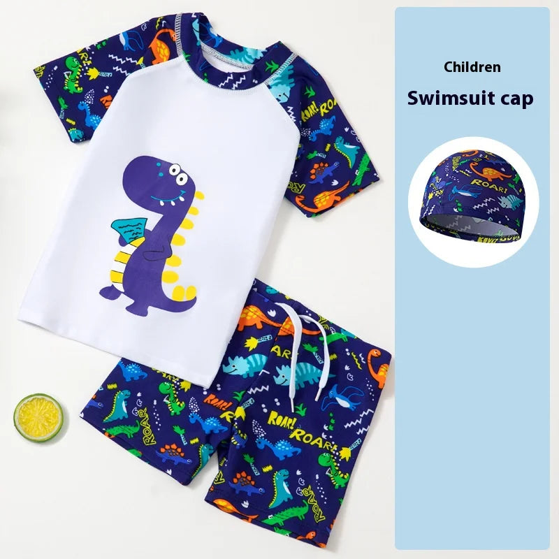 Children's Swimsuits, Boys' Girls' Elementary Middle School Children's Split Swimsuits, Swim Trunk Sets, And Student Swimsuits