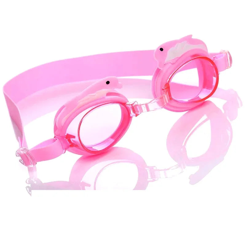 Professional Swimming Goggles Girl Cartoon Swim Glasses with Ear Plug Waterproof Anti Fog Swim Eyewear For Children Kids Gifts