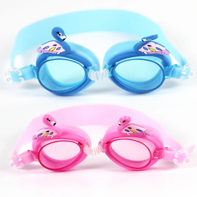 Professional Swimming Goggles Girl Cartoon Swim Glasses with Ear Plug Waterproof Anti Fog Swim Eyewear For Children Kids Gifts