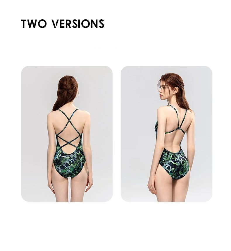 5 Designs Women Professional One-Piece Swimsuit Swimwear