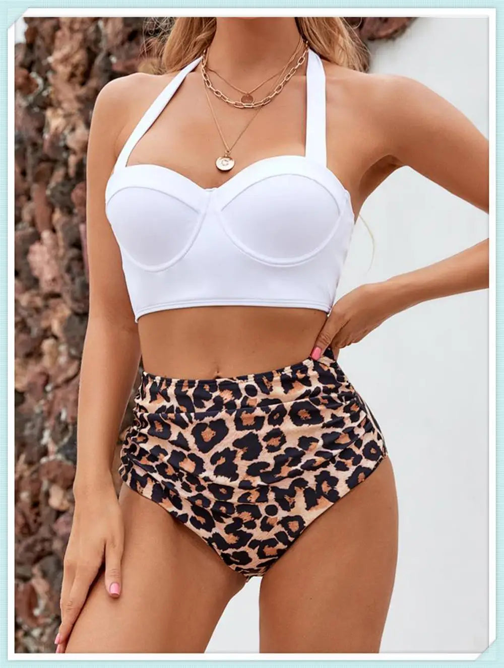 Push Up Swimsuit Women High Waist Bikini Set Butterfly Print Swimwear Female Padded Bathing Suit Swimming Beachwear Summer